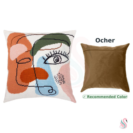 Needlepoint Pillow Kit "Female face"
