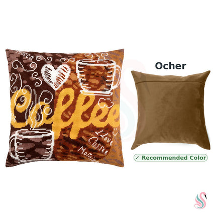 Needlepoint Pillow Kit "Coffee"