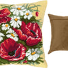 Needlepoint Pillow Kit "Poppies and Daisies"