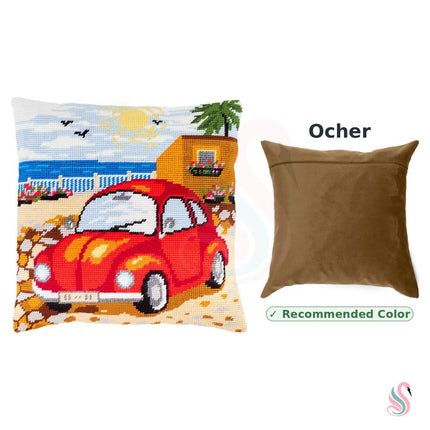 Needlepoint Pillow Kit "Promenade des Anglais"