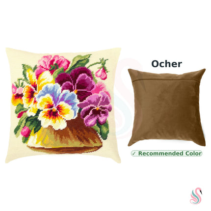 Needlepoint Pillow Kit "Vase with Violets"