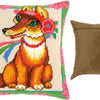Needlepoint Pillow Kit "A Fox in Flowers"