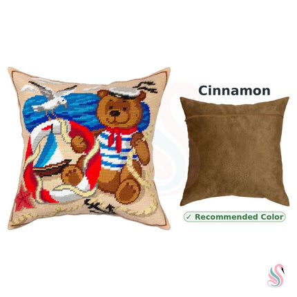 Needlepoint Pillow Kit "Bear the Sailor"