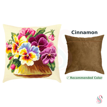 Needlepoint Pillow Kit "Vase with Violets"