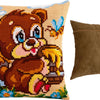 Cross Stitch Pillow Kit "Bear the Sweet-Tooth"