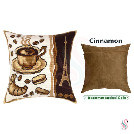 Needlepoint Pillow Kit "Breakfast in Paris"