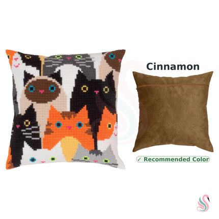Cross Stitch Pillow Kit "Cat Choir"