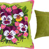 Needlepoint Pillow Kit "Bouquet of Violas"