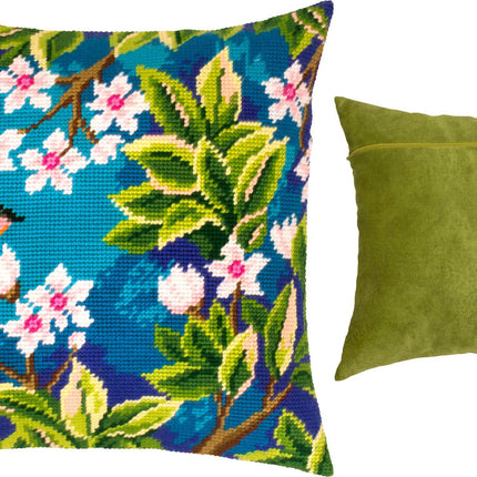 Needlepoint Pillow Kit "Redstart. Tree"
