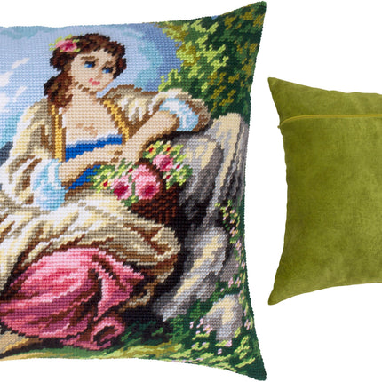 Needlepoint Pillow Kit "The Little Gardener"