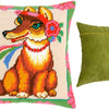 Needlepoint Pillow Kit "A Fox in Flowers"