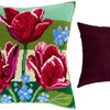 Needlepoint Pillow Kit "Tulips and Forget-Me-Nots"