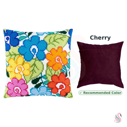 Cross Stitch Pillow Kit "Summer Flowers"