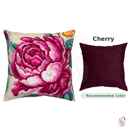 Cross Stitch Pillow Kit "Rose"