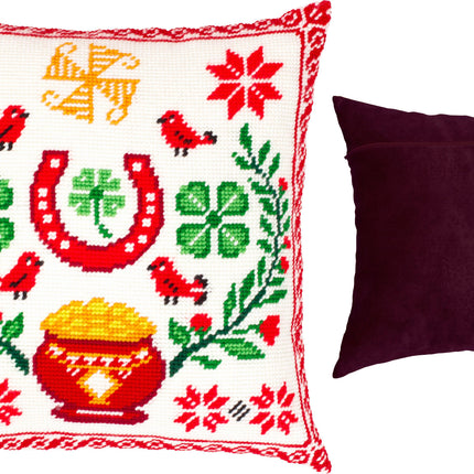 Needlepoint Pillow Kit "Talisman for Wealth and Good Luck"