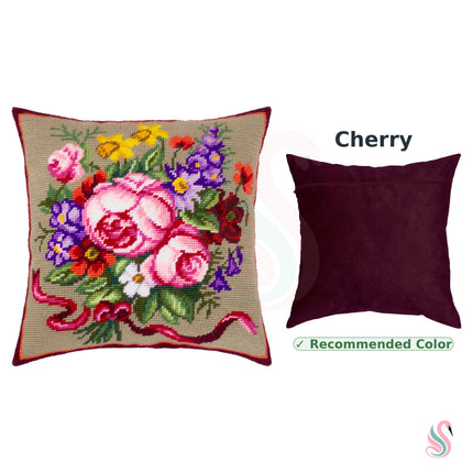 Needlepoint Pillow Kit "Classic Bouquet"