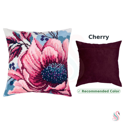 Cross Stitch Pillow Kit "Winter Rose"