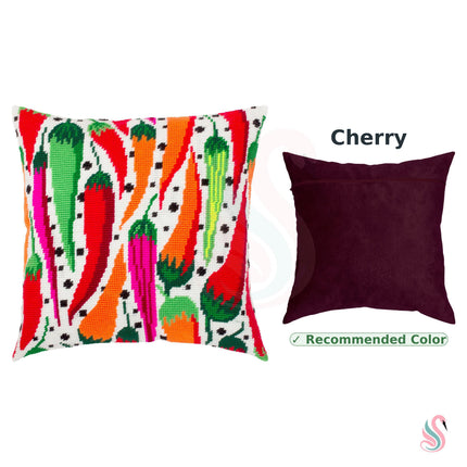 Needlepoint Pillow Kit "Chili peppers"