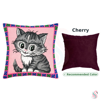 Needlepoint Pillow Kit "Pussycat"