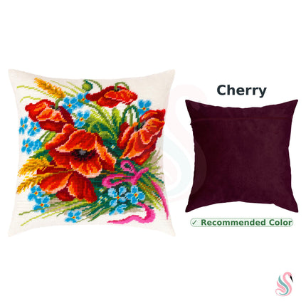 Needlepoint Pillow Kit "Flower arrangement"