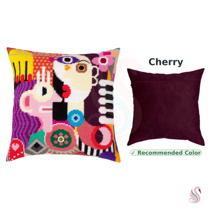 Needlepoint Pillow Kit "Radiant Women in Abstract"