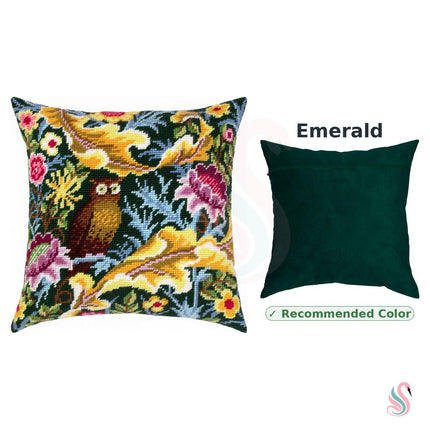 Needlepoint Pillow Kit "Owl, J. H. Dearle"