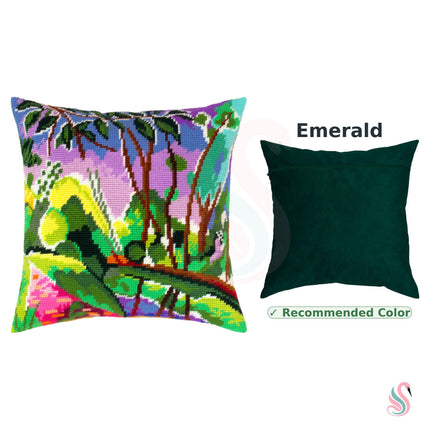 Needlepoint Pillow Kit "The Riverbank"