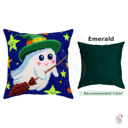 Cross Stitch Pillow Kit "A little ghost"