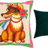 Needlepoint Pillow Kit "A Fox in Flowers"