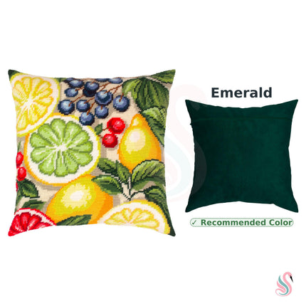 Needlepoint Pillow Kit "Fruit fiesta"