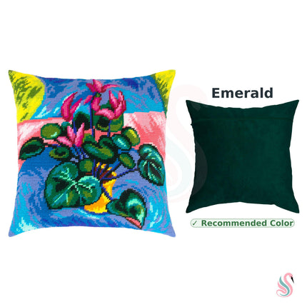 Needlepoint Pillow Kit "Cyclamen"