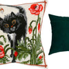 Needlepoint Pillow Kit "A Cat in Poppies"