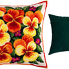 Needlepoint Pillow Kit "Pansies"