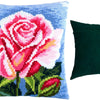 Cross Stitch Pillow Kit "Pink Rose"