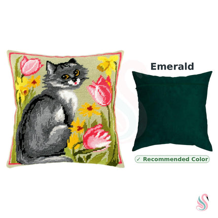 Needlepoint Pillow Kit "Kitty"