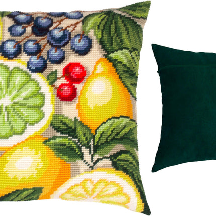 Needlepoint Pillow Kit "Fruit fiesta"