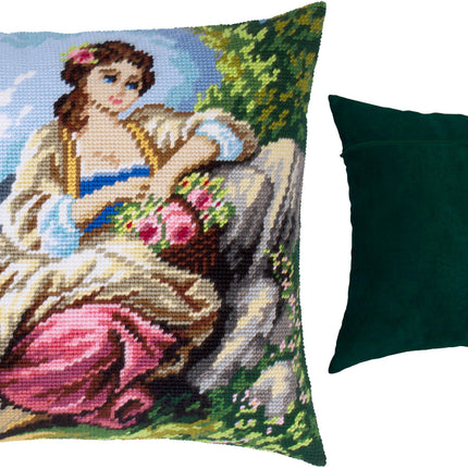 Needlepoint Pillow Kit "The Little Gardener"