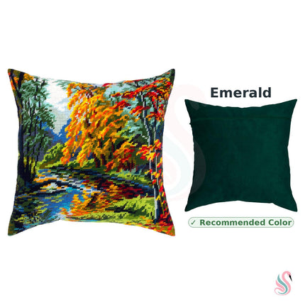 Needlepoint Pillow Kit "The Park in Fall"
