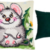 Cross Stitch Pillow Kit "Funny Mouse"