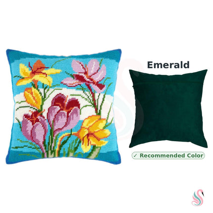 Needlepoint Pillow Kit "Crocuses"