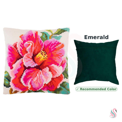 Cross Stitch Pillow Kit "Hibiscus"