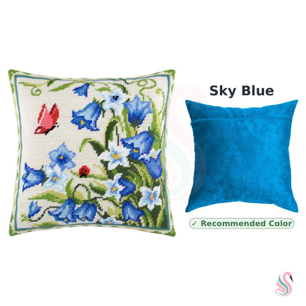 Needlepoint Pillow Kit "Bellflowers"