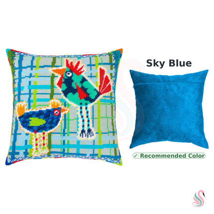 Needlepoint Pillow Kit "Hens"