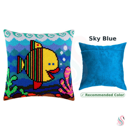Cross Stitch Pillow Kit "Fish"