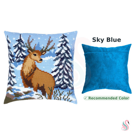 Cross Stitch Pillow Kit "Winter deer"
