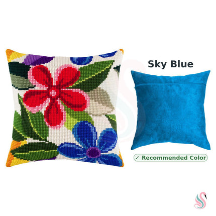 Cross Stitch Pillow Kit "Fantasy Flowers"