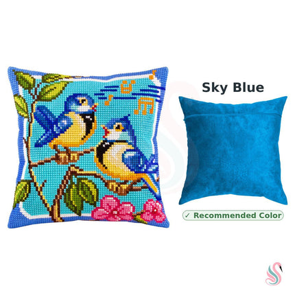 Cross Stitch Pillow Kit "Singing Tits"