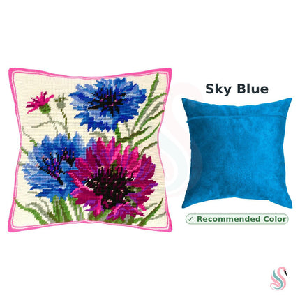 Needlepoint Pillow Kit "Cornflowers"