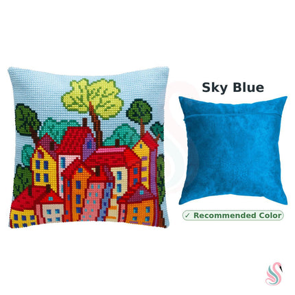 Cross Stitch Pillow Kit "Italian Town"