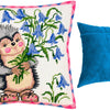 Needlepoint Pillow Kit "Hedgehog with Bellflowers"